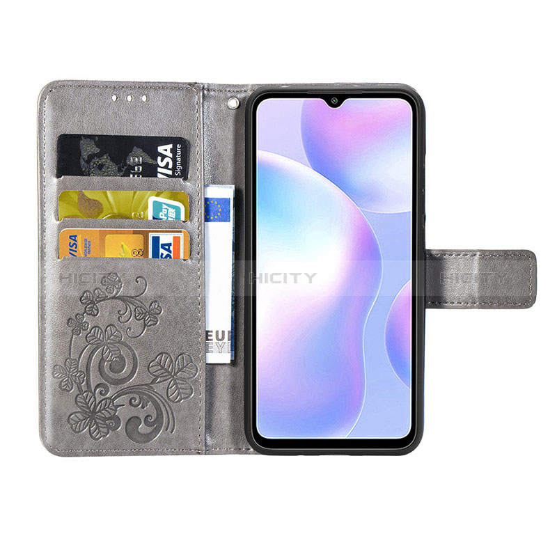 Coque Portefeuille Fleurs Livre Cuir Etui Clapet pour Xiaomi Redmi 9A Plus