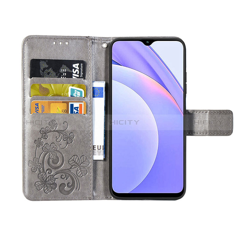 Coque Portefeuille Fleurs Livre Cuir Etui Clapet pour Xiaomi Redmi 9T 4G Plus