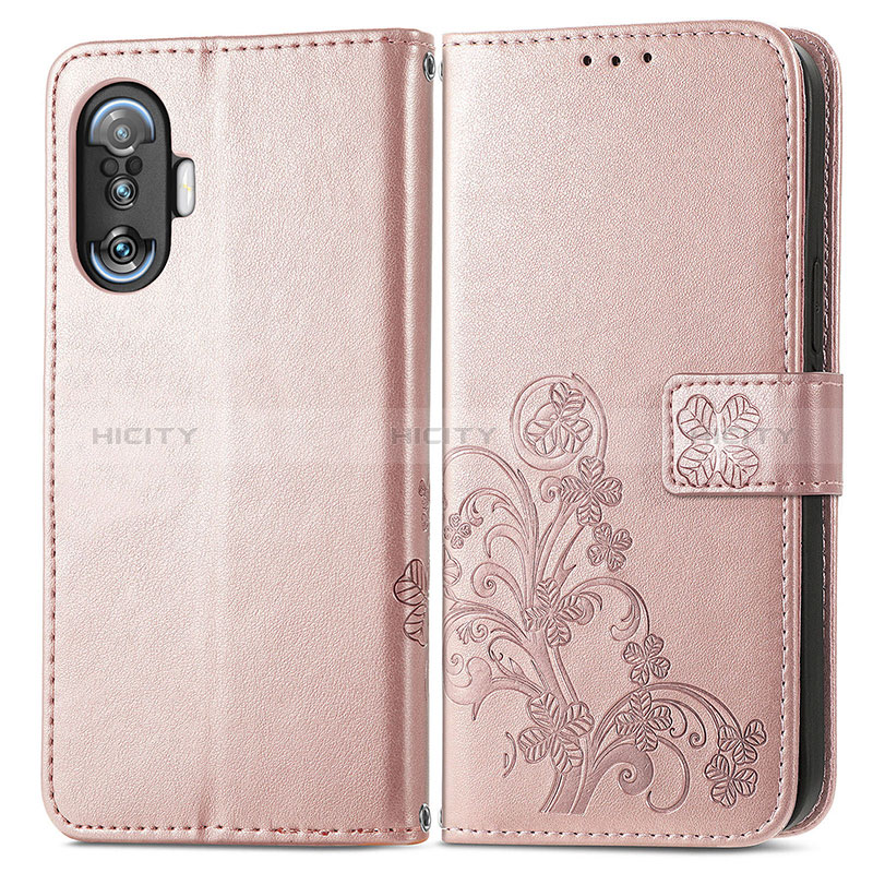 Coque Portefeuille Fleurs Livre Cuir Etui Clapet pour Xiaomi Redmi K40 Gaming 5G Plus