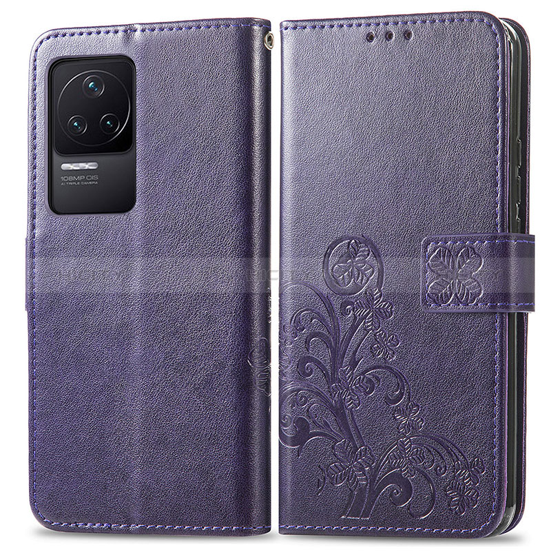 Coque Portefeuille Fleurs Livre Cuir Etui Clapet pour Xiaomi Redmi K50 5G Plus