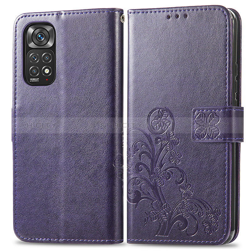 Coque Portefeuille Fleurs Livre Cuir Etui Clapet pour Xiaomi Redmi Note 12 Pro 4G Plus