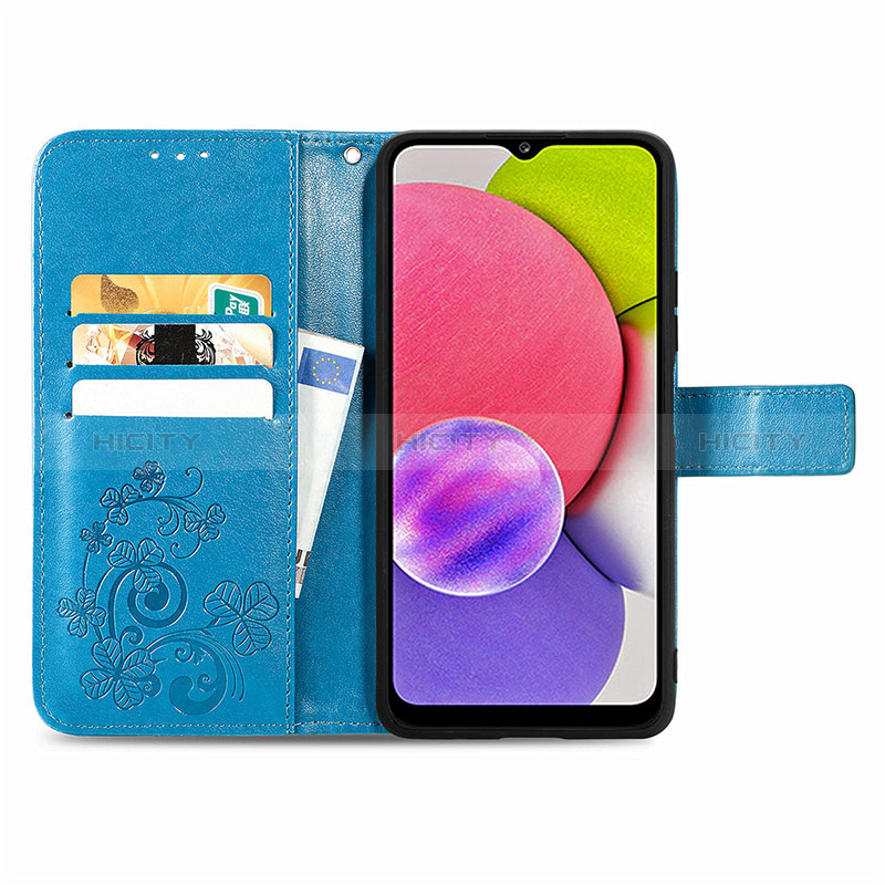 Coque Portefeuille Fleurs Livre Cuir Etui Clapet S01D pour Samsung Galaxy A02s Plus