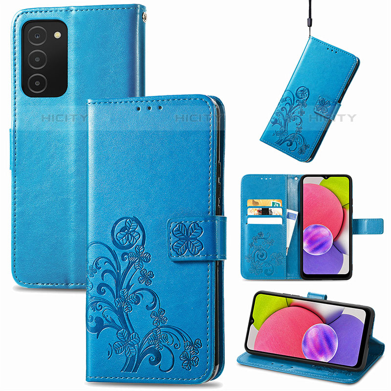 Coque Portefeuille Fleurs Livre Cuir Etui Clapet S01D pour Samsung Galaxy M02s Plus