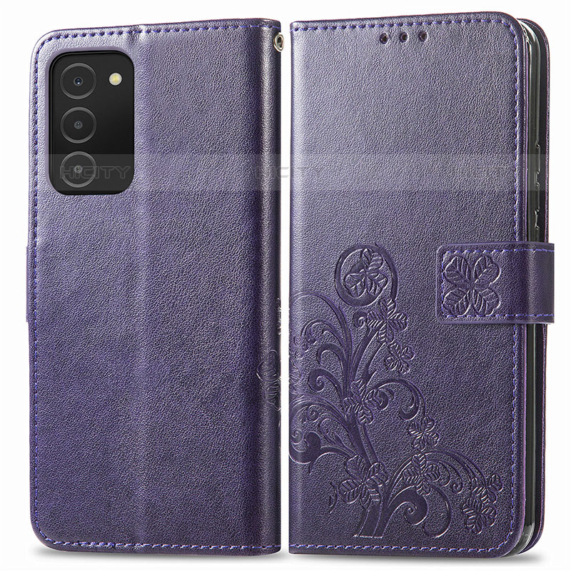 Coque Portefeuille Fleurs Livre Cuir Etui Clapet S01D pour Samsung Galaxy M02s Plus