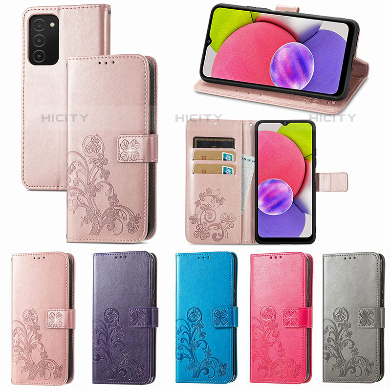 Coque Portefeuille Fleurs Livre Cuir Etui Clapet S01D pour Samsung Galaxy M02s Plus