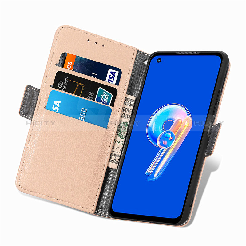 Coque Portefeuille Fleurs Livre Cuir Etui Clapet S02D pour Asus Zenfone 9 Plus