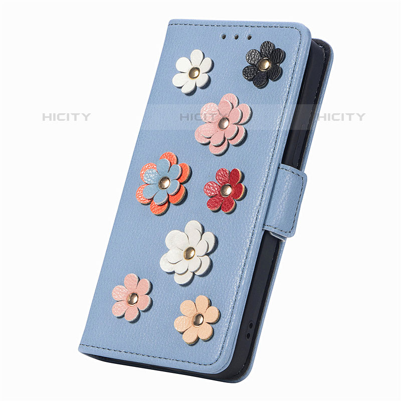 Coque Portefeuille Fleurs Livre Cuir Etui Clapet S02D pour Google Pixel 6a 5G Plus