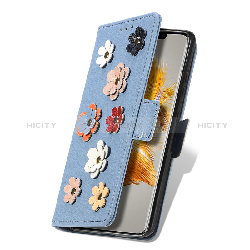 Coque Portefeuille Fleurs Livre Cuir Etui Clapet S02D pour Huawei Mate 50 Pro Plus