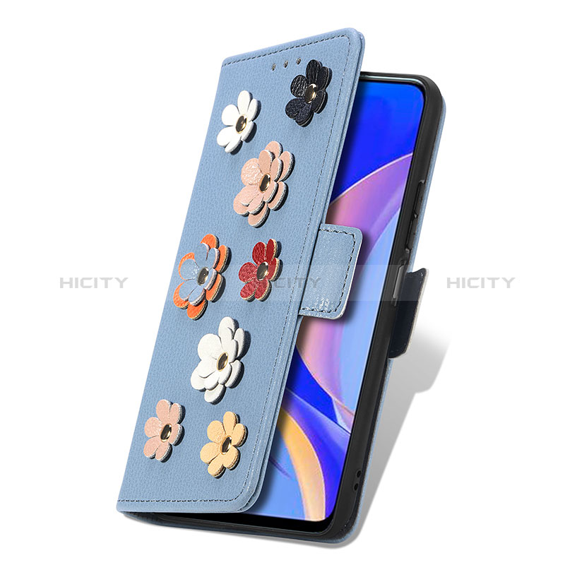 Coque Portefeuille Fleurs Livre Cuir Etui Clapet S02D pour Huawei Nova Y90 Plus