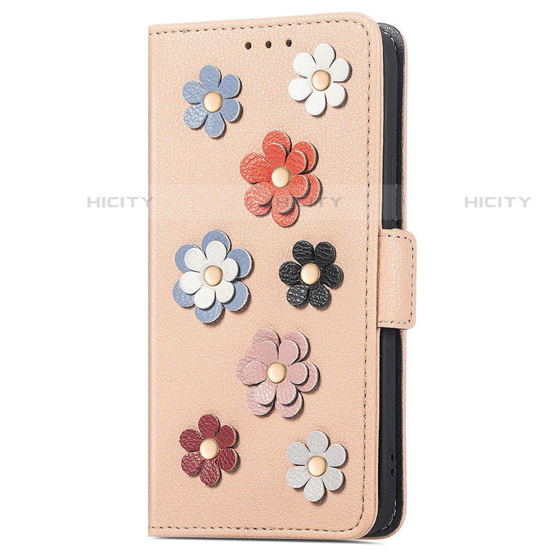 Coque Portefeuille Fleurs Livre Cuir Etui Clapet S02D pour Motorola Moto E32s Plus