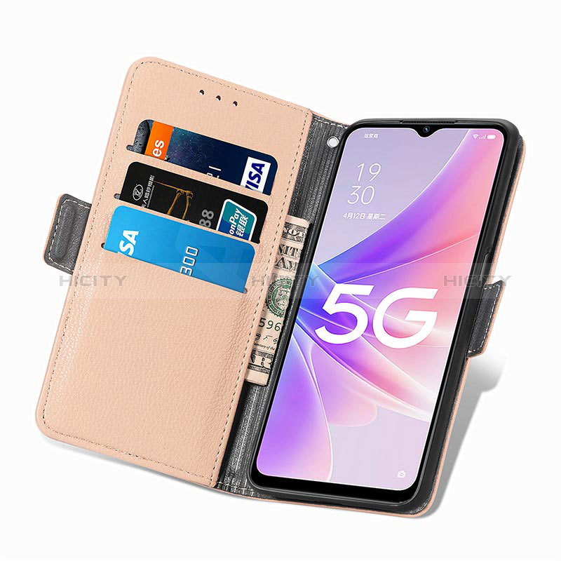 Coque Portefeuille Fleurs Livre Cuir Etui Clapet S02D pour Oppo A77 5G Plus