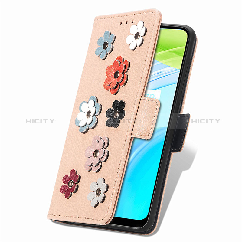 Coque Portefeuille Fleurs Livre Cuir Etui Clapet S02D pour Realme C30 Plus