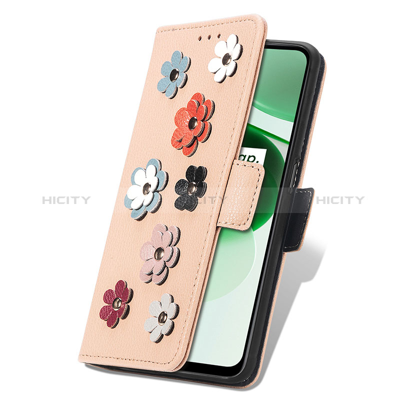 Coque Portefeuille Fleurs Livre Cuir Etui Clapet S02D pour Realme C35 Plus