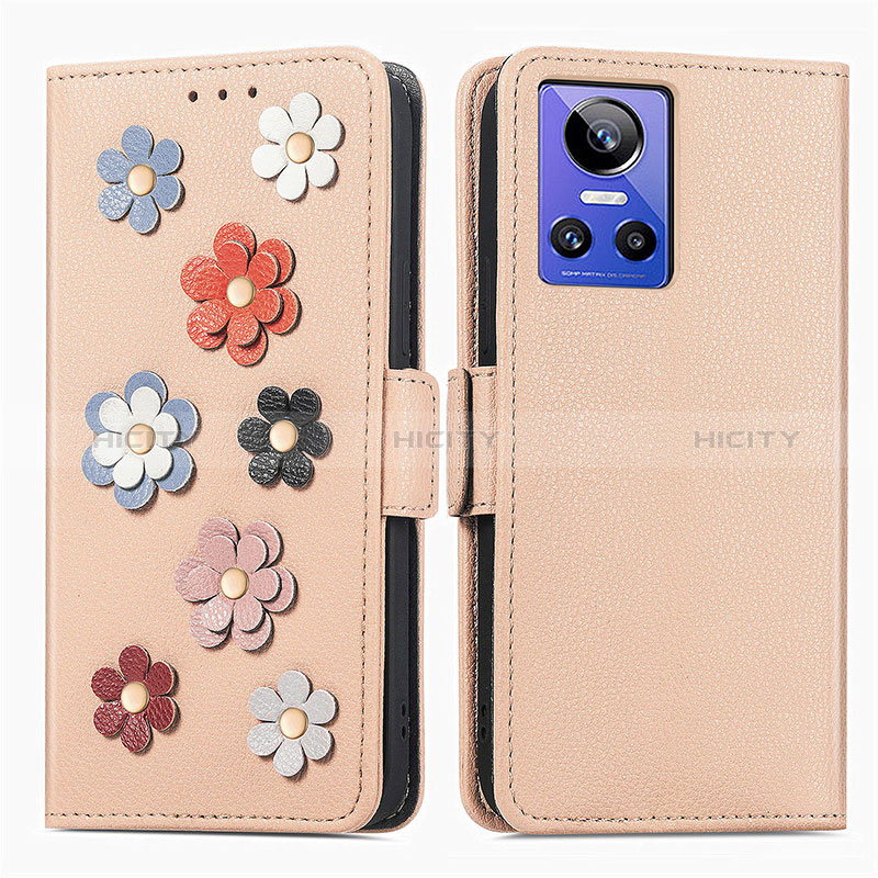 Coque Portefeuille Fleurs Livre Cuir Etui Clapet S02D pour Realme GT Neo3 5G Plus