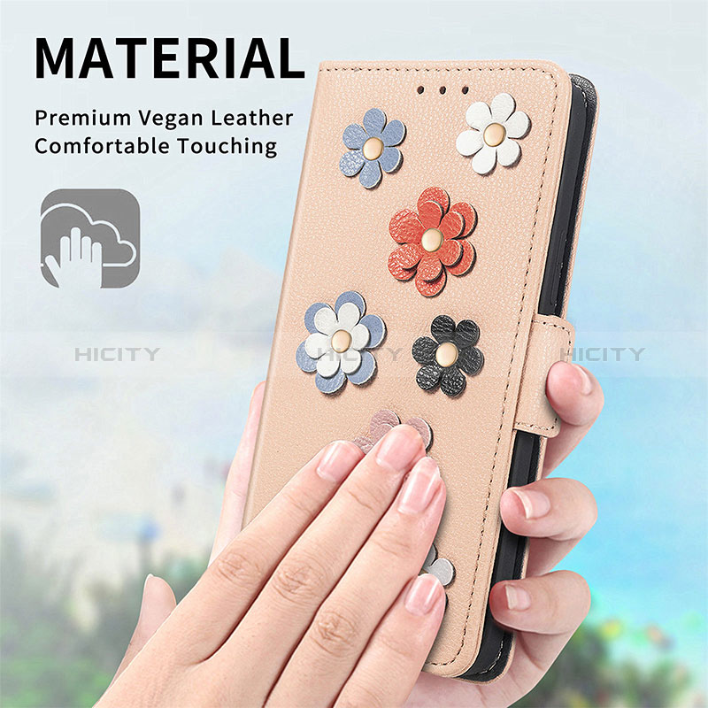 Coque Portefeuille Fleurs Livre Cuir Etui Clapet S02D pour Realme Narzo 50i Prime Plus