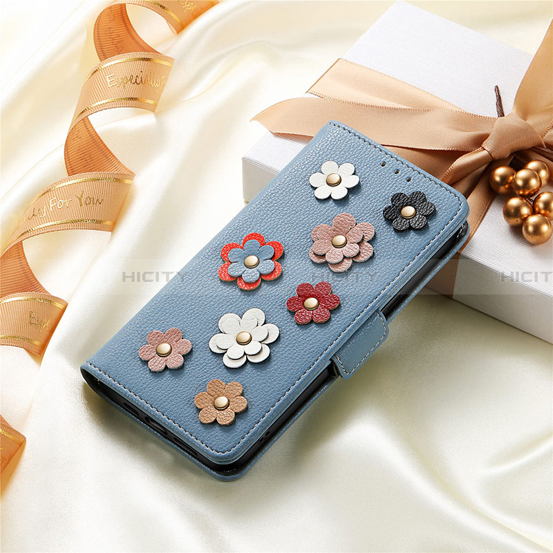 Coque Portefeuille Fleurs Livre Cuir Etui Clapet S02D pour Samsung Galaxy A13 4G Plus