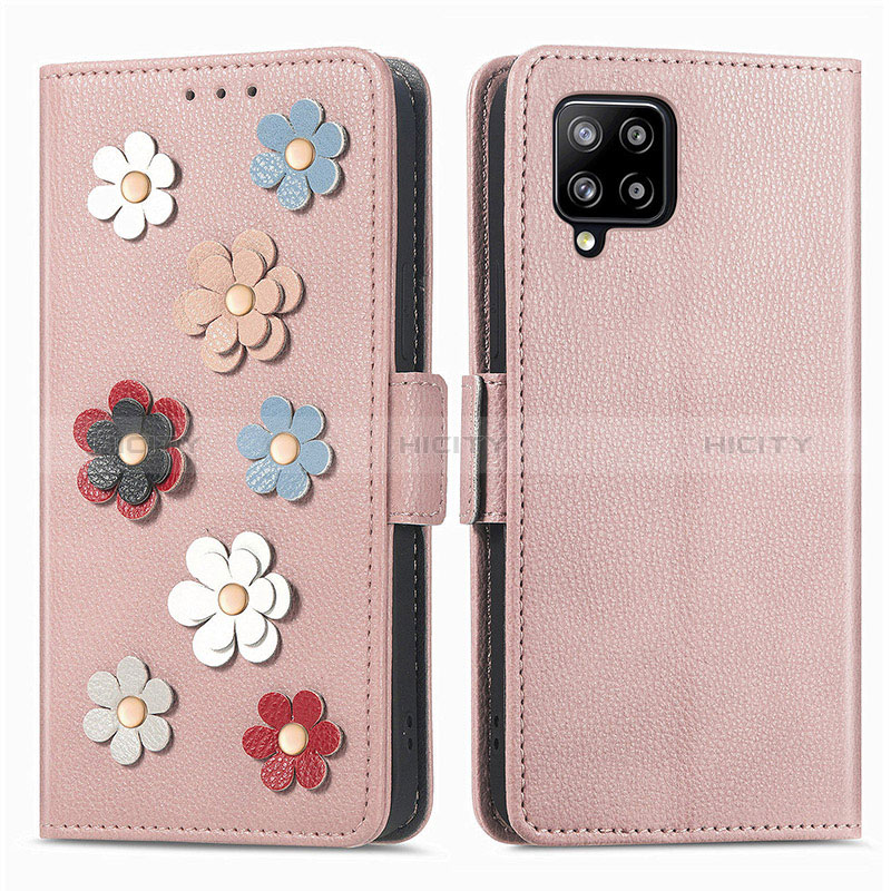 Coque Portefeuille Fleurs Livre Cuir Etui Clapet S02D pour Samsung Galaxy A42 5G Plus