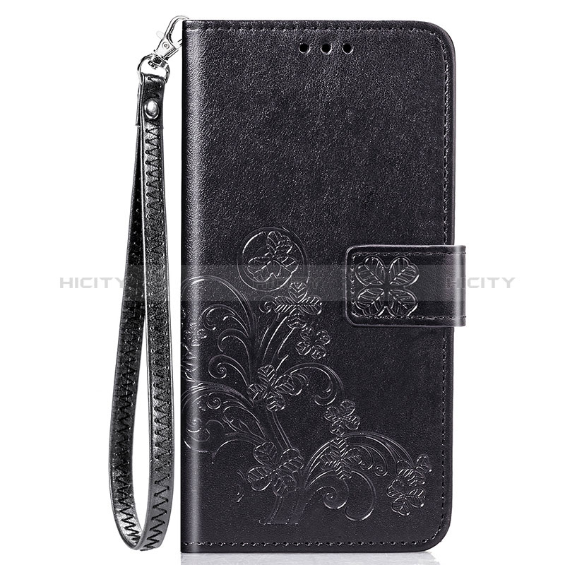 Coque Portefeuille Fleurs Livre Cuir Etui Clapet S02D pour Samsung Galaxy M10S Noir Plus