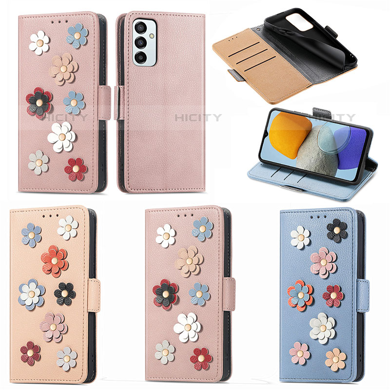 Coque Portefeuille Fleurs Livre Cuir Etui Clapet S02D pour Samsung Galaxy M23 5G Plus