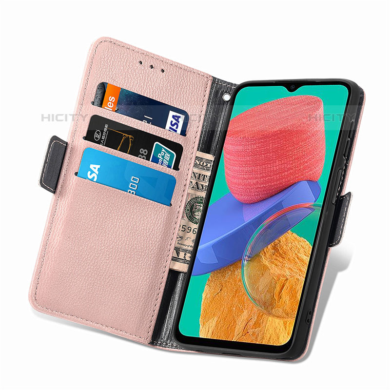 Coque Portefeuille Fleurs Livre Cuir Etui Clapet S02D pour Samsung Galaxy M33 5G Plus