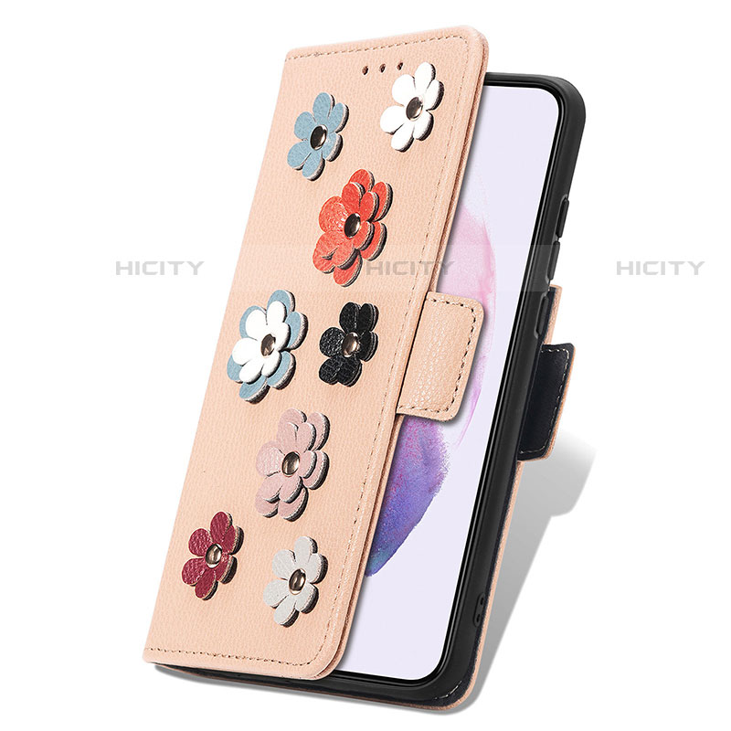 Coque Portefeuille Fleurs Livre Cuir Etui Clapet S02D pour Samsung Galaxy S21 FE 5G Plus