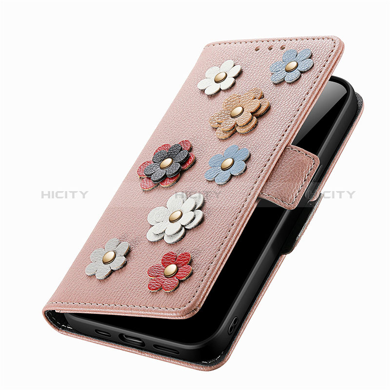 Coque Portefeuille Fleurs Livre Cuir Etui Clapet S02D pour Samsung Galaxy XCover 6 Pro 5G Plus