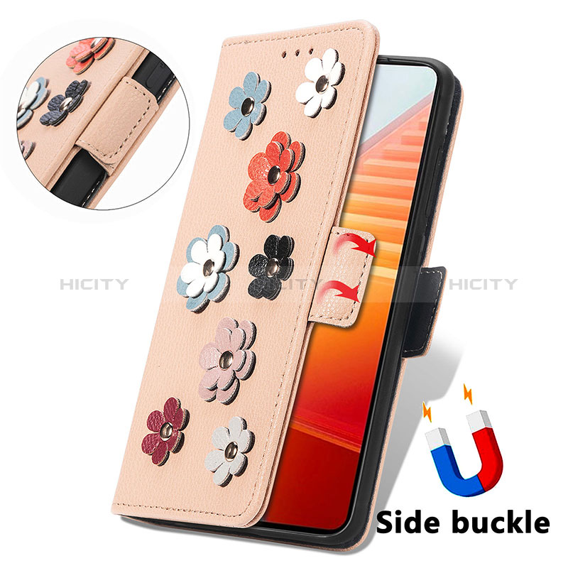 Coque Portefeuille Fleurs Livre Cuir Etui Clapet S02D pour Vivo iQOO 10 5G Plus