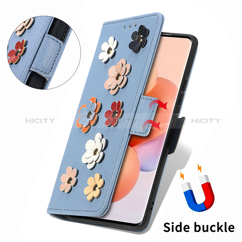 Coque Portefeuille Fleurs Livre Cuir Etui Clapet S02D pour Xiaomi Mi 12T 5G Plus