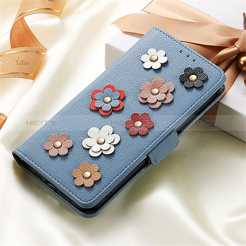 Coque Portefeuille Fleurs Livre Cuir Etui Clapet S02D pour Xiaomi Mi 12T Pro 5G Plus