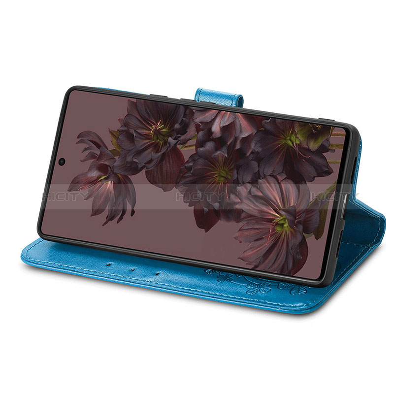 Coque Portefeuille Fleurs Livre Cuir Etui Clapet S03D pour Google Pixel 7 5G Plus