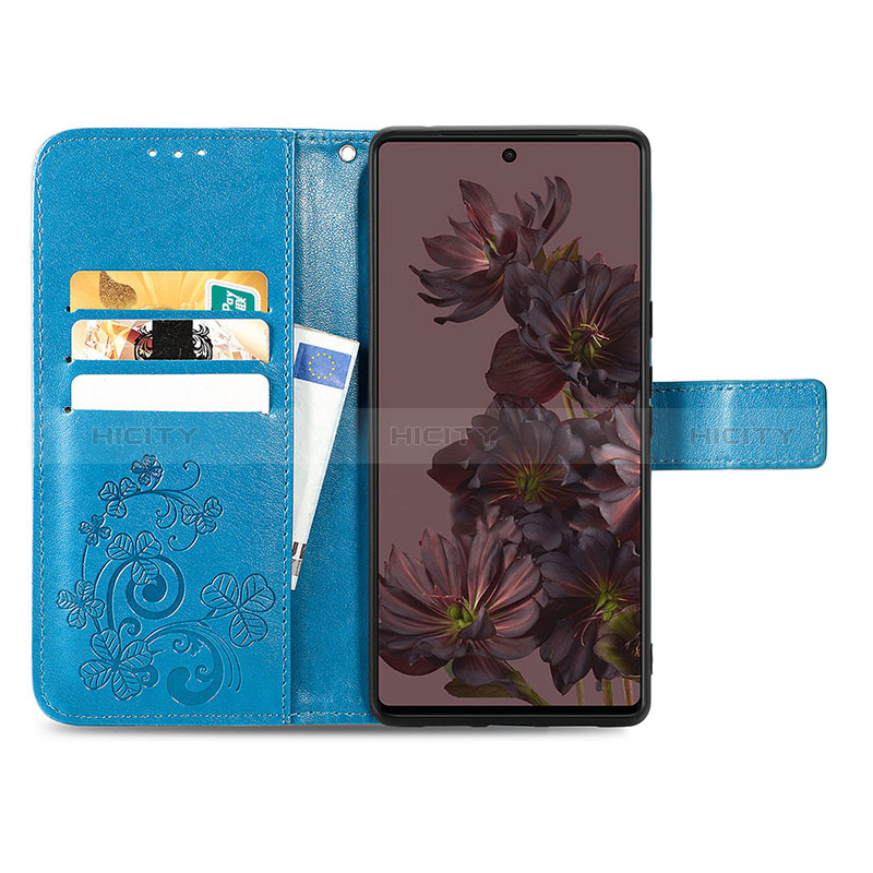 Coque Portefeuille Fleurs Livre Cuir Etui Clapet S03D pour Google Pixel 7 5G Plus