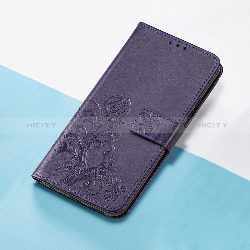 Coque Portefeuille Fleurs Livre Cuir Etui Clapet S03D pour Huawei Enjoy 50 Pro Violet Plus