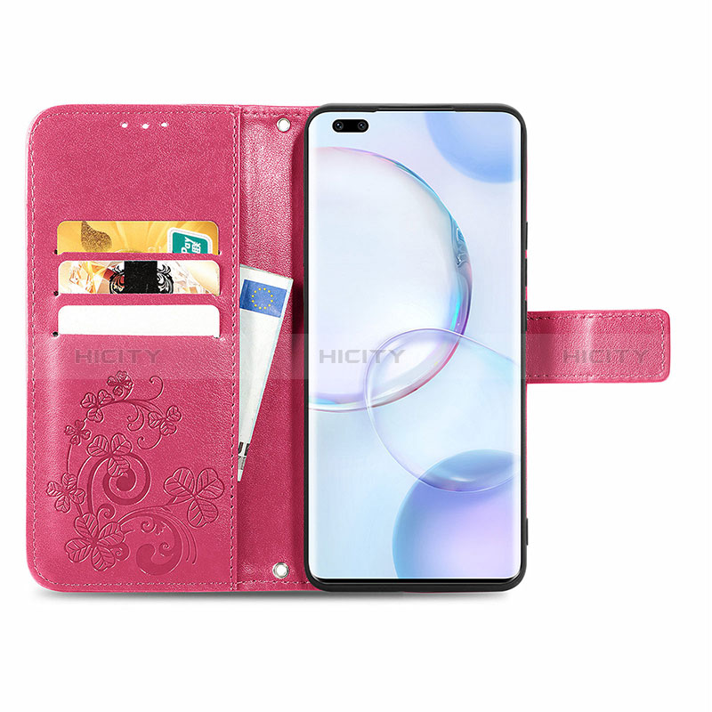 Coque Portefeuille Fleurs Livre Cuir Etui Clapet S03D pour Huawei Honor 50 Pro 5G Plus