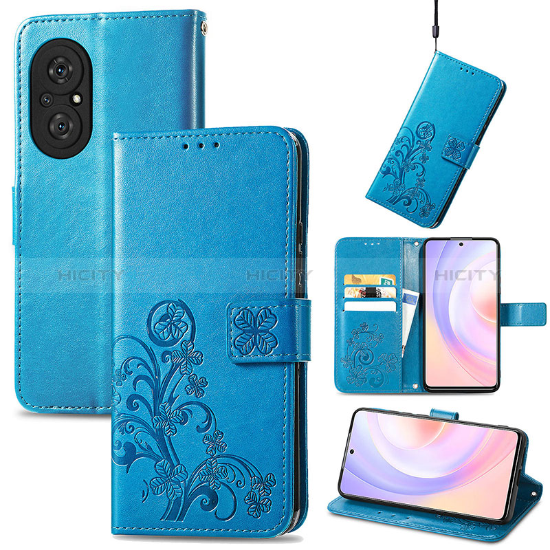 Coque Portefeuille Fleurs Livre Cuir Etui Clapet S03D pour Huawei Honor 50 SE 5G Plus