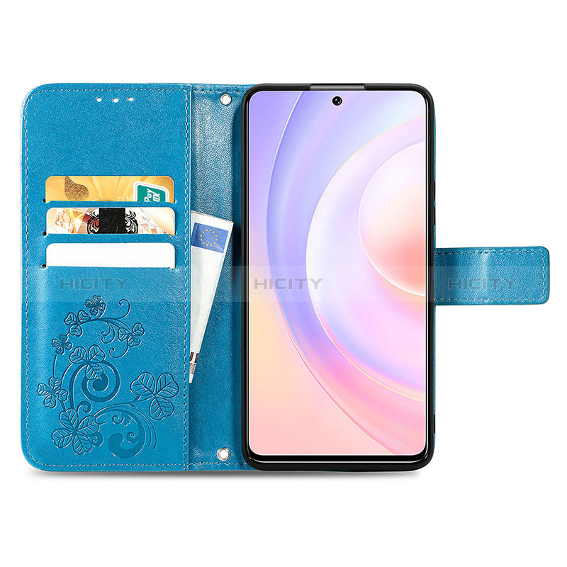 Coque Portefeuille Fleurs Livre Cuir Etui Clapet S03D pour Huawei Honor 50 SE 5G Plus