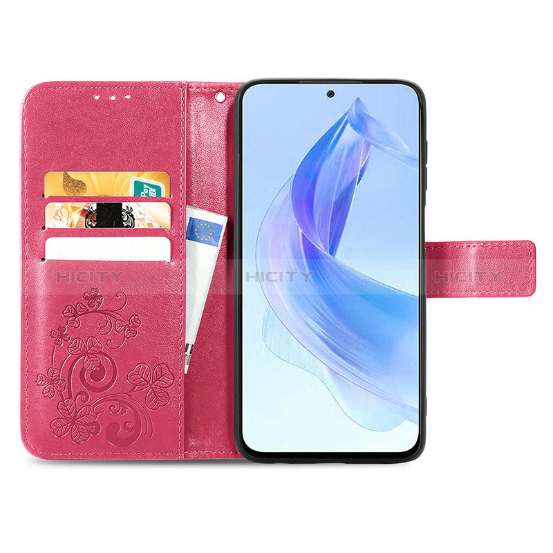 Coque Portefeuille Fleurs Livre Cuir Etui Clapet S03D pour Huawei Honor 90 Lite 5G Plus