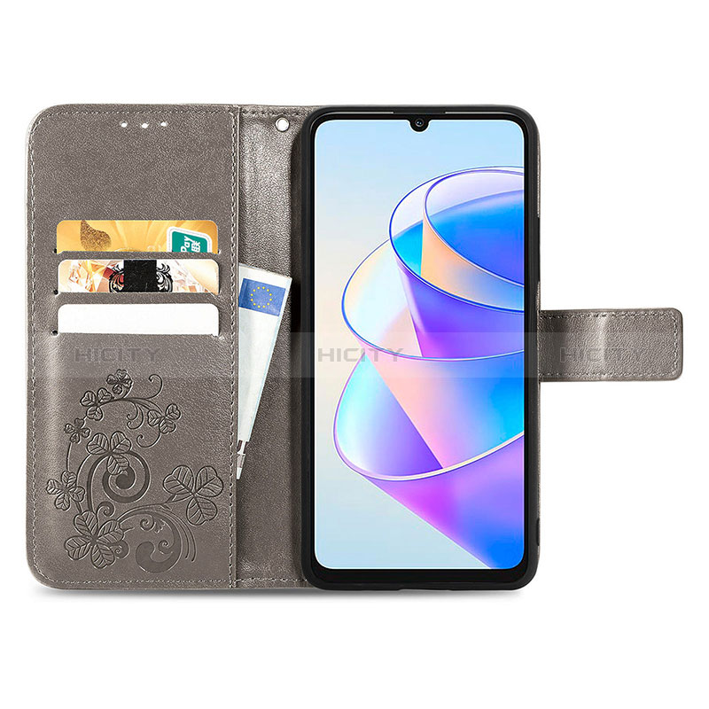 Coque Portefeuille Fleurs Livre Cuir Etui Clapet S03D pour Huawei Honor X7a Plus