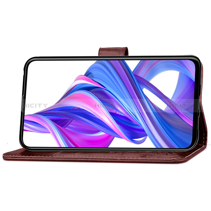 Coque Portefeuille Fleurs Livre Cuir Etui Clapet S03D pour Huawei Y9 Prime (2019) Plus