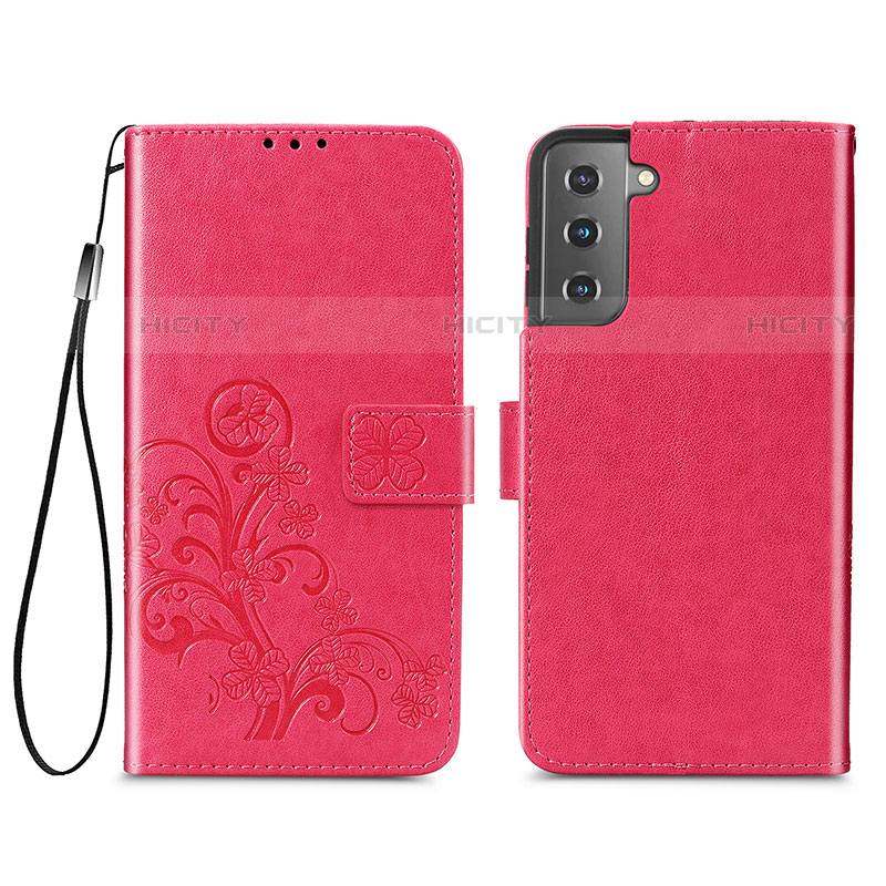 Coque Portefeuille Fleurs Livre Cuir Etui Clapet S03D pour Samsung Galaxy S21 Plus 5G Plus