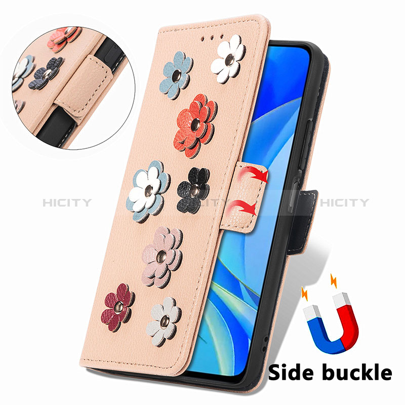 Coque Portefeuille Fleurs Livre Cuir Etui Clapet S04D pour Huawei Enjoy 50 Plus