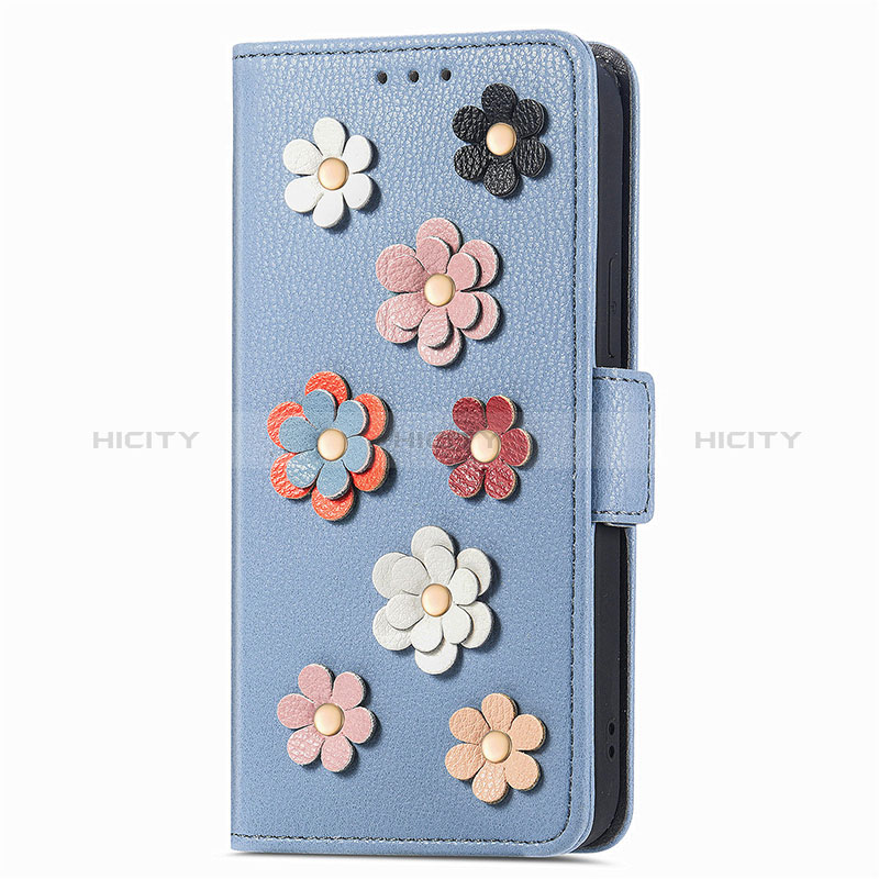 Coque Portefeuille Fleurs Livre Cuir Etui Clapet S04D pour Huawei Honor 70 Lite 5G Plus