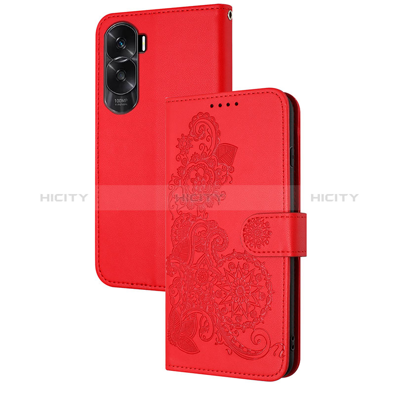 Coque Portefeuille Fleurs Livre Cuir Etui Clapet Y01X pour Huawei Honor 90 Lite 5G Plus