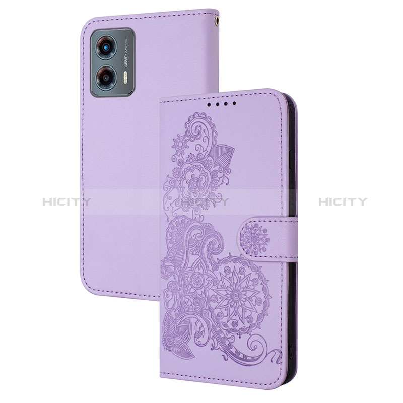 Coque Portefeuille Fleurs Livre Cuir Etui Clapet Y01X pour Motorola Moto G 5G (2023) Plus