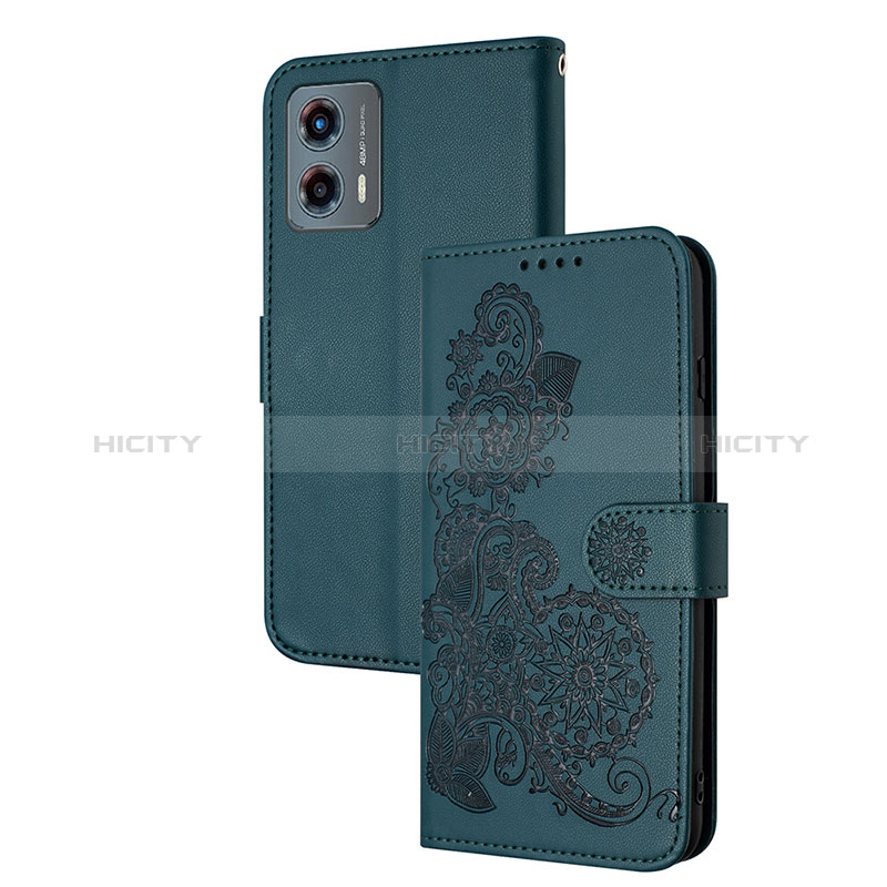 Coque Portefeuille Fleurs Livre Cuir Etui Clapet Y01X pour Motorola Moto G 5G (2023) Plus