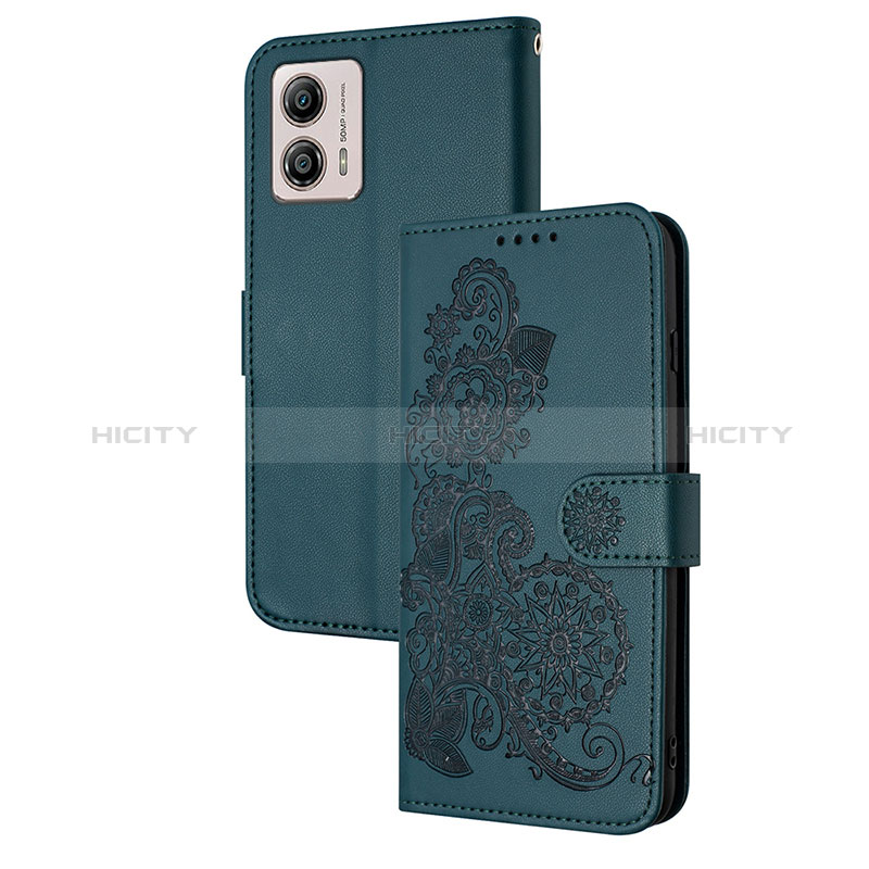 Coque Portefeuille Fleurs Livre Cuir Etui Clapet Y01X pour Motorola Moto G53 5G Plus