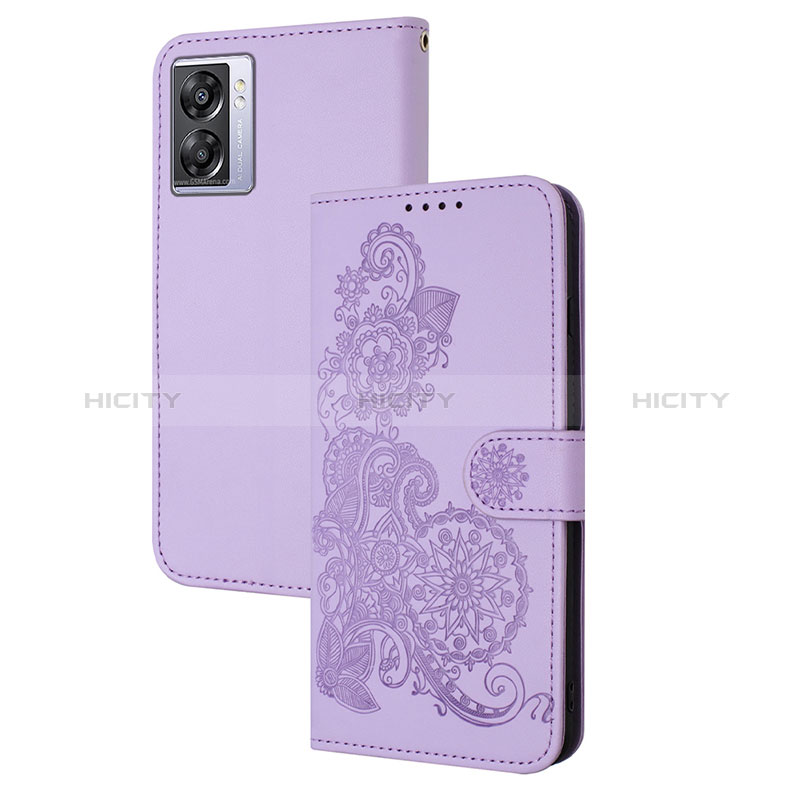 Coque Portefeuille Fleurs Livre Cuir Etui Clapet Y01X pour Oppo A57 5G Plus