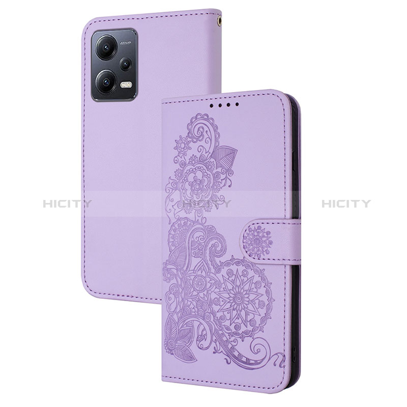 Coque Portefeuille Fleurs Livre Cuir Etui Clapet Y01X pour Xiaomi Redmi Note 12 5G Plus