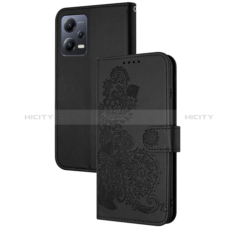 Coque Portefeuille Fleurs Livre Cuir Etui Clapet Y01X pour Xiaomi Redmi Note 12 5G Plus