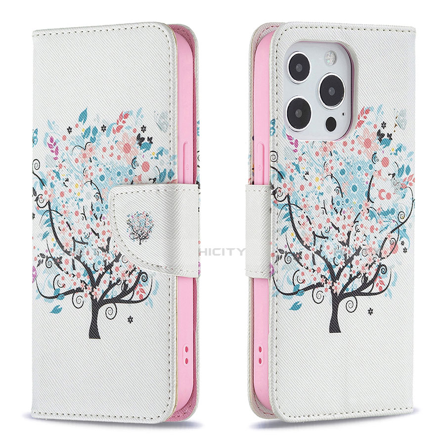 Coque Portefeuille Fleurs Livre Cuir Etui Clapet Z02 pour Apple iPhone 13 Pro Max Mixte Plus