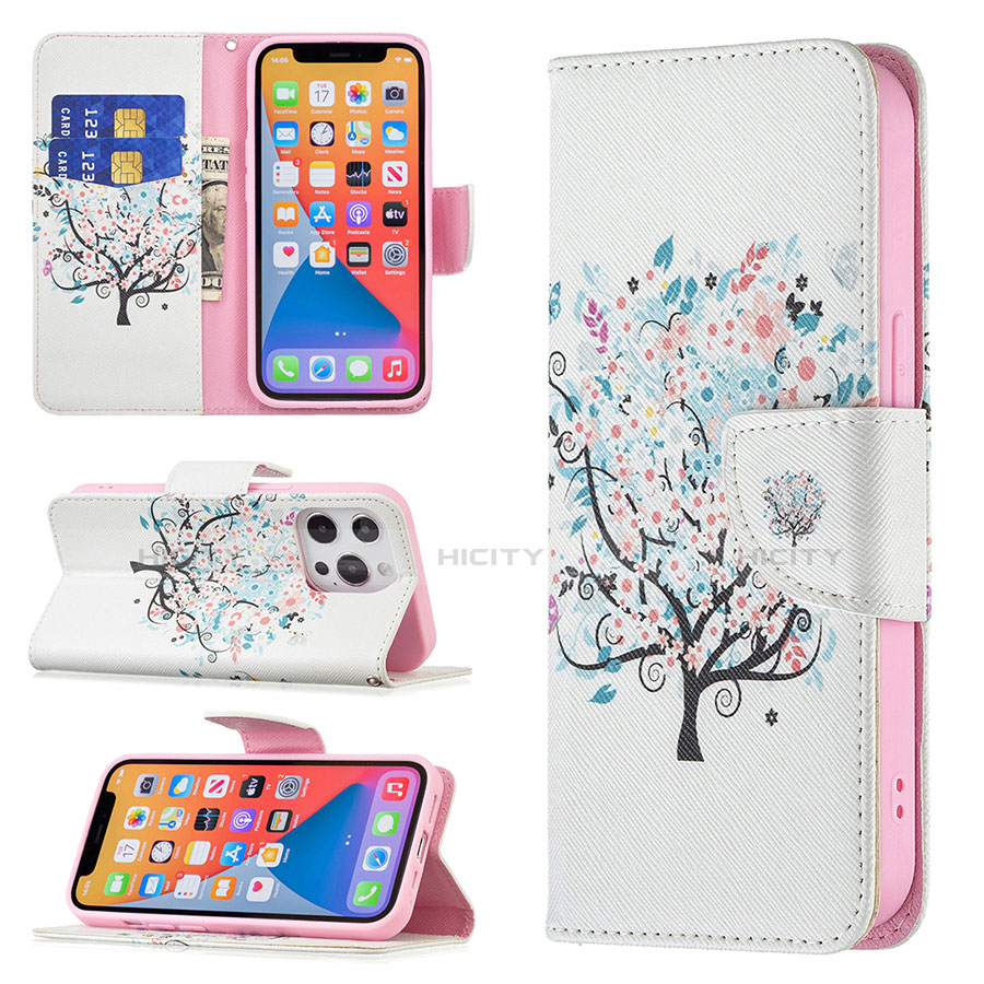 Coque Portefeuille Fleurs Livre Cuir Etui Clapet Z02 pour Apple iPhone 13 Pro Max Mixte Plus